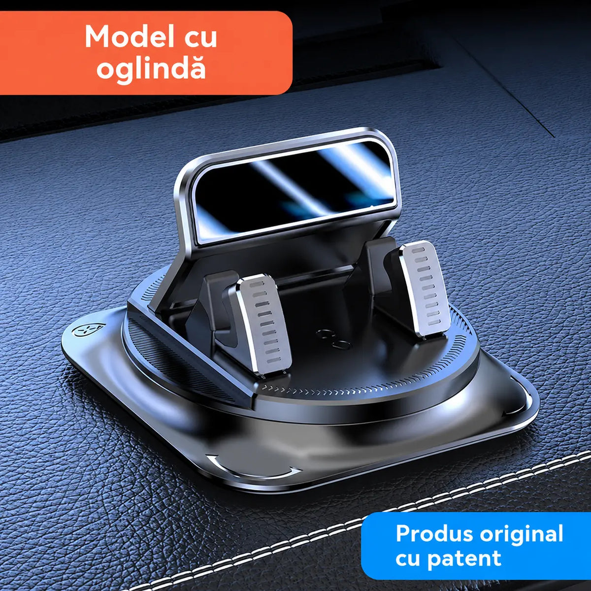 🚗 Suport auto pentru telefon 2 în 1, rotativ la 360° și antiderapant