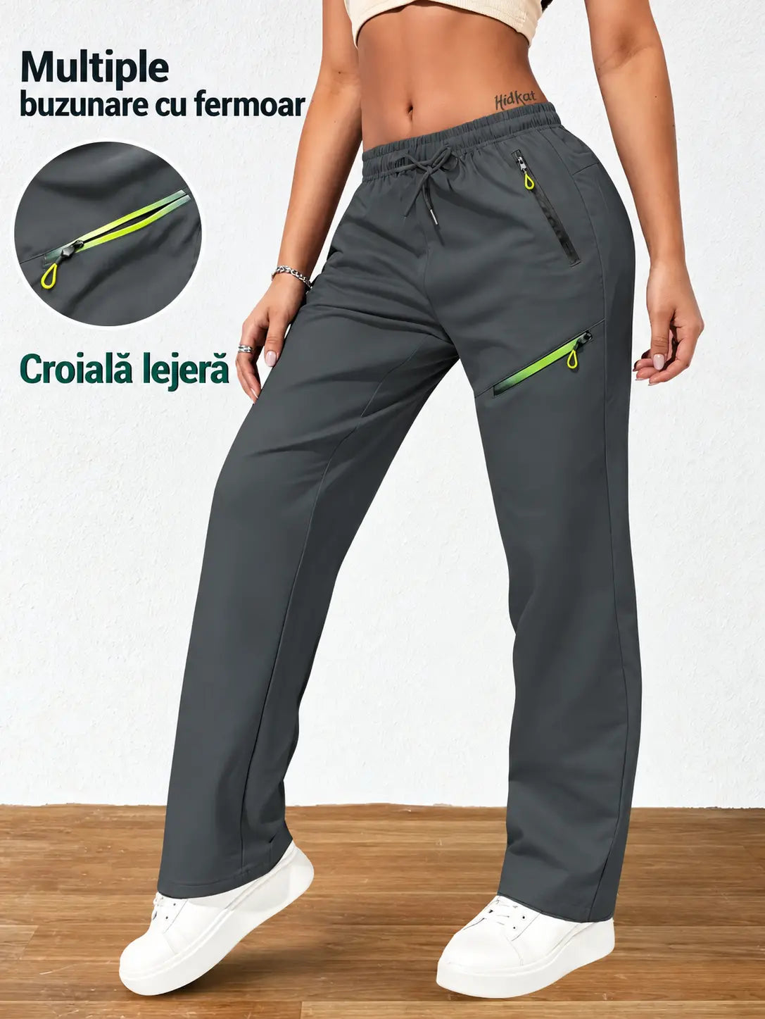 ⏳ Ofertă limitată 🔥 Pantaloni cargo de damă cu croială dreaptă și talie elastică — ideali pentru serviciu, călătorii și purtare zilnică 👖✨