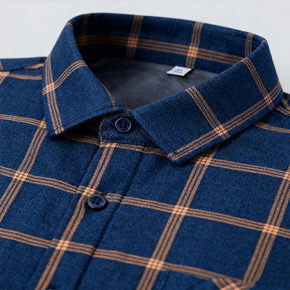 🔥【Αγοράστε 1, πάρετε 1 δωρεάν】👔【Μεγέθη L-5XL】Εαρινό-χειμερινή θερμή επιχειρηματική μπλούζα με μακριά μανίκια