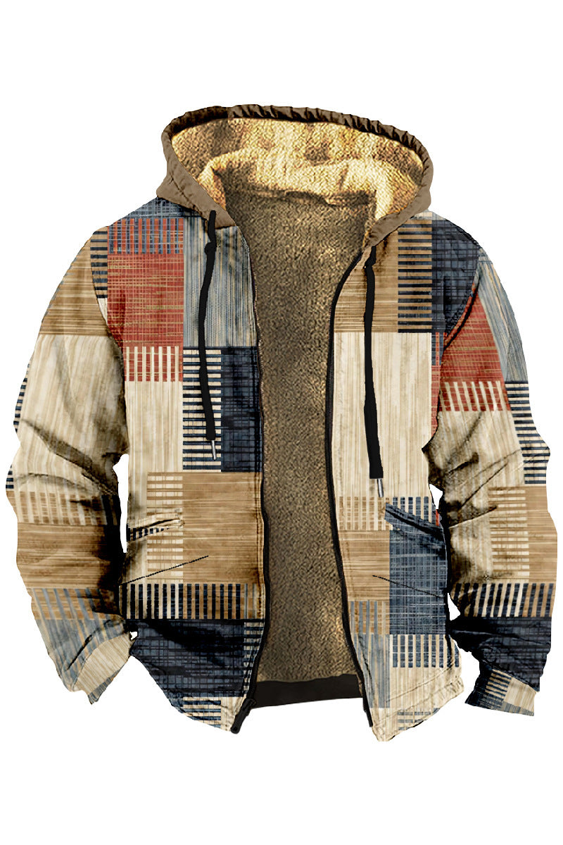 【Polovičná cena na jeseň a zimu】Pánska jesenná a zimná bunda, vysokokvalitný voľný štýl, hrubý plyš, teplá a pohodlná