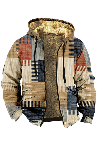 【Polovičná cena na jeseň a zimu】Pánska jesenná a zimná bunda, vysokokvalitný voľný štýl, hrubý plyš, teplá a pohodlná