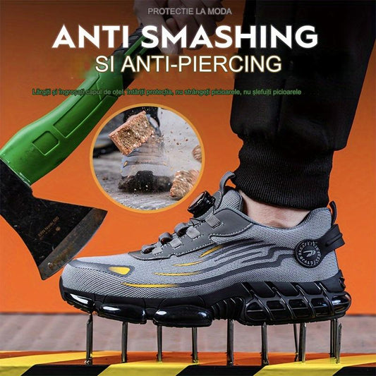 🥾🔥Pracovní obuv Knauf, vhodná pro každodenní použití, odolná proti nárazům a propíchnutí, s kovovou krytkou, pohodlná ochranná obuv, protiskluzová. 