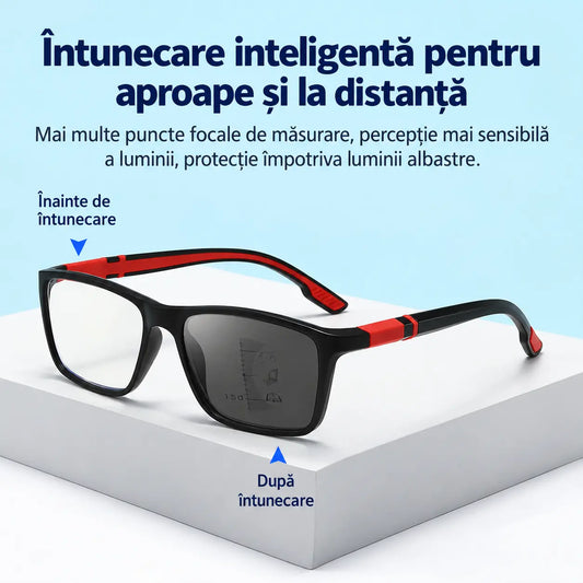 Ochelari multifocali de citit, model nou, în stil sport – lentile fotocromatice, design antialunecare, concepuți pentru persoanele în vârstă, potriviți pentru vederea de aproape și de la distanță