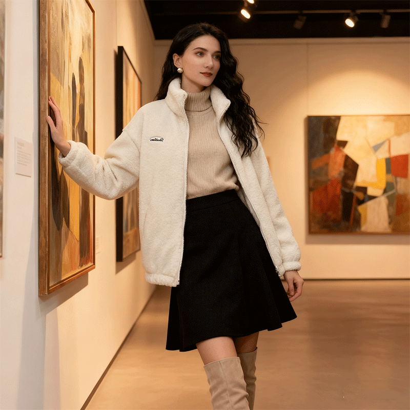 【⚡50% намаление за есен и зима⚡】Дамска пуховина от памук с дебела памучна овчина за есен и зима