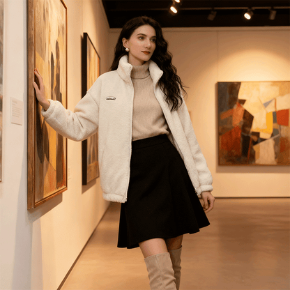 【⚡50% намаление за есен и зима⚡】Дамска пуховина от памук с дебела памучна овчина за есен и зима