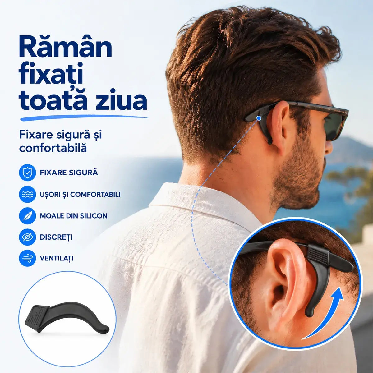 Set Oprit-Alunecare Ochelari din Silicon – Cârlige Anti-Alunecare Mișcare & Confort Maxim (Set 14 Perechi) 👓🥽