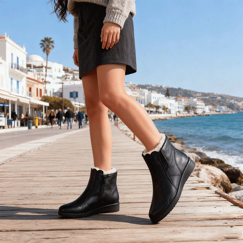 🔥Επίθετη πώληση περιορισμένου χρόνου【Μεγέθη 35-41】🥾Μόδας και θερματά χειμερινά παπούτσια από δέρμα, με σχεδιασμό μαλακής υπόσωμης