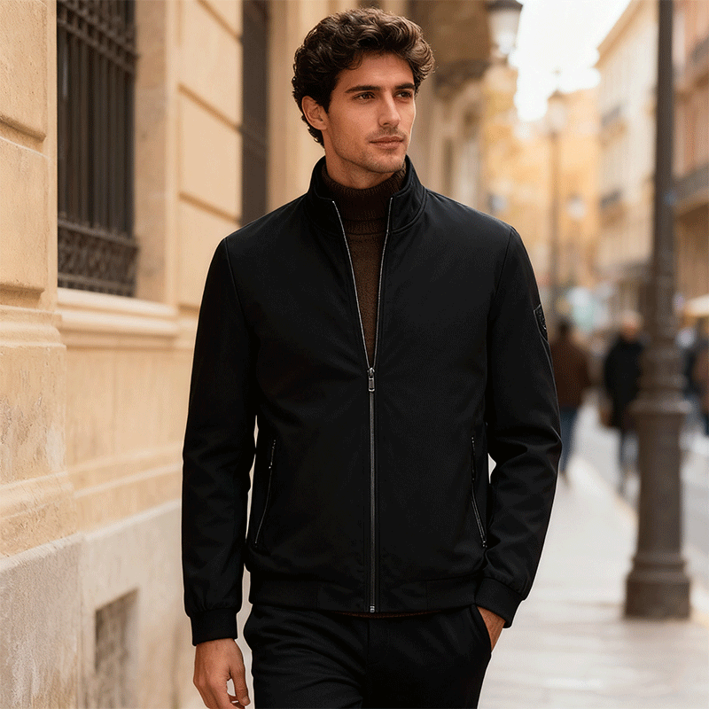 💥💥💥Último día, mitad de precio: chaqueta abrigada de un solo color para hombres para otoño/invierno