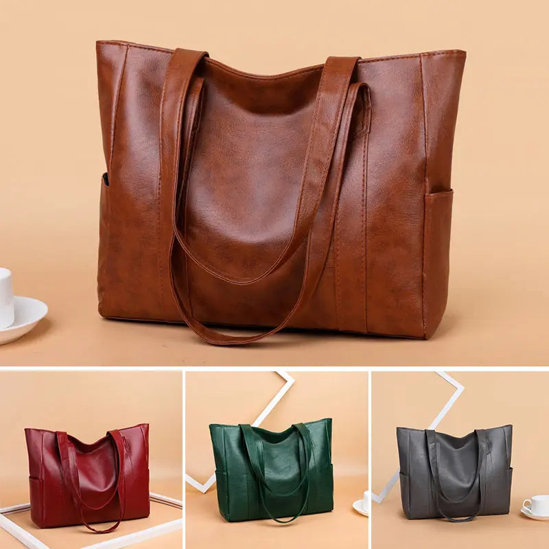 👜 Geantă de umăr din piele moale pentru femei la modă✨ Capacitate mare casuală✨
