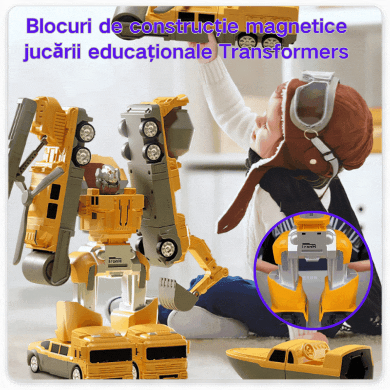 【50% OFF】【16 ks】Magnetické stavebné kocky, vzdelávacie hračky Transformers