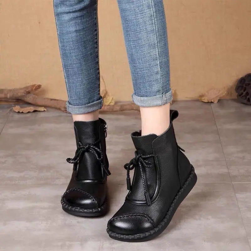 🔥✨【Mărimi 35-40】🌷👢Precomandă pentru începutul toamnei 🎉 Pantofi retro pentru femei, confecționați din piele moale