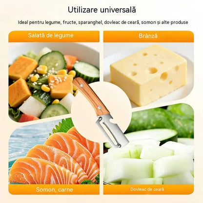 ✅ Cumpără unul, primești unul gratuit (2 articole în total) 🧅🔪 Curățător de legume multifuncțional 3 în 1: Curățează, toacă legume, deschide sticle! 🔥