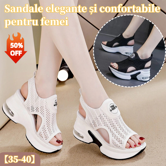 🔥【Reducere de vară】🌸【35-44】【35-40】Sandale confortabile pentru femei, model la modă 2025, cu design decupat la călcâi