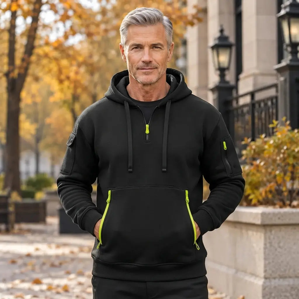 🍂【Ofertă limitată în timp: Reducere 50%🔥】Noutăți toamnă/iarnă: Hanorac bărbătesc cu fermoar și buzunare multiple