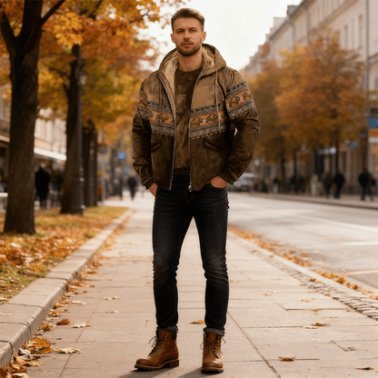 🎄🎄【S-4XL】Modne męskie kurtka z cienkiego sametu, ochronna i gruba na jesień i zimą