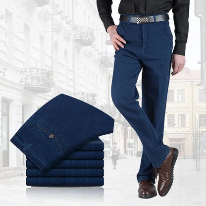 ✨👖 Blugi bărbătești noi, talie înaltă, cu picior drept, 2026