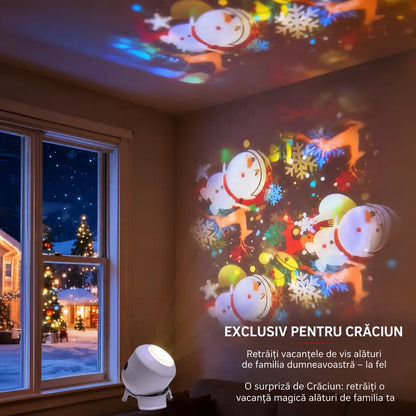 🌈💡Proiector LED rotativ dinamic cu efecte de lumină în șapte culori