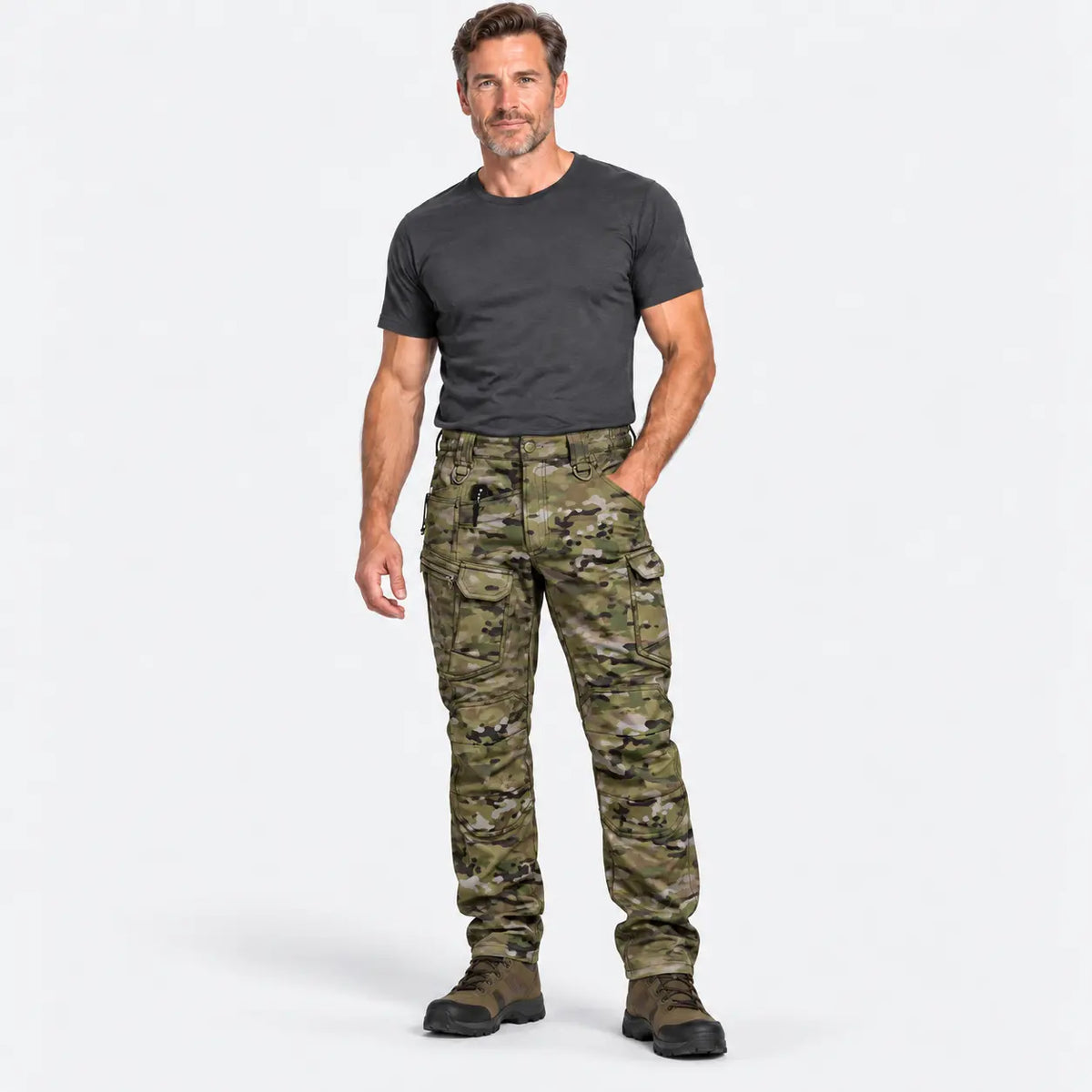 【S-4XL】Pantaloni tactici IX7 căptușiți cu fleece, pantaloni de exterior rezistenți la vânt, pantaloni de lucru pentru exterior, de iarnă