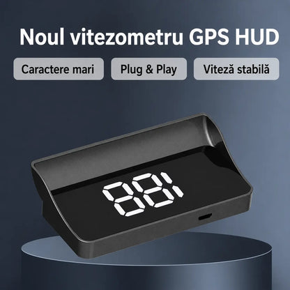 【Navigație GPS auto cu avertizare pentru evitarea obstacolelor】Vitezometru și turometru GPS de ultimă generație, cu afișaj HUD