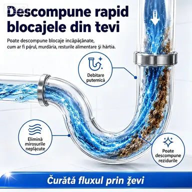 🛁💦【Cumpără 1, primești 1 gratuit】🌟Soluție pentru curățarea chiuvetei și a scurgerilor: Spumă de înaltă densitate, fabricată din extracte și enzime care se descompun.
