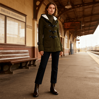 🔥Ostatni dzień 50% zniżki - Ciepłe damskie kurtki z kapturem, długość midi