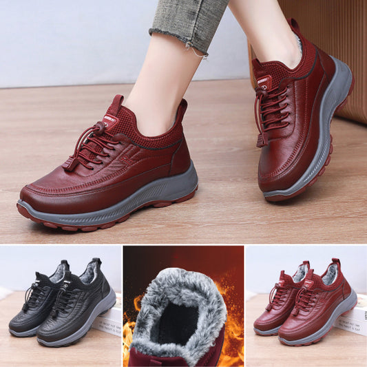 🔥【35-41】 2024 toamna si iarna pantofi sport si casual noi cizme din bumbac anti-alunecare cu talpa moale-3775884