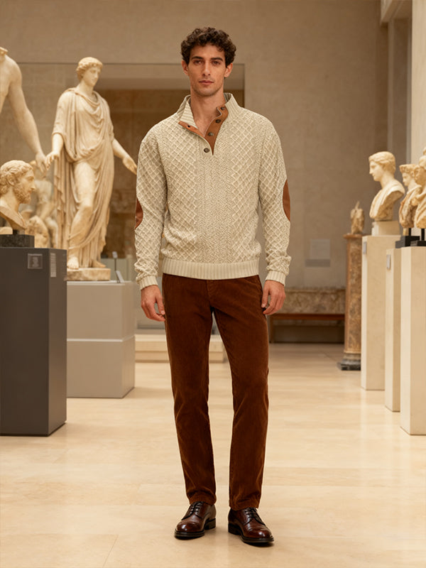 【Καυτές εκπτώσεις】 Ανδρικά χειμωνιάτικα βελούδινα casual μπλουζάκια