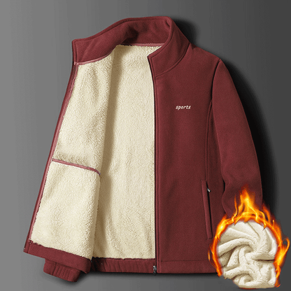 ⛄【Размери M-5XL】Нова мъжка дебела аksamitена kurtka с ягненски мех, за есен и зима