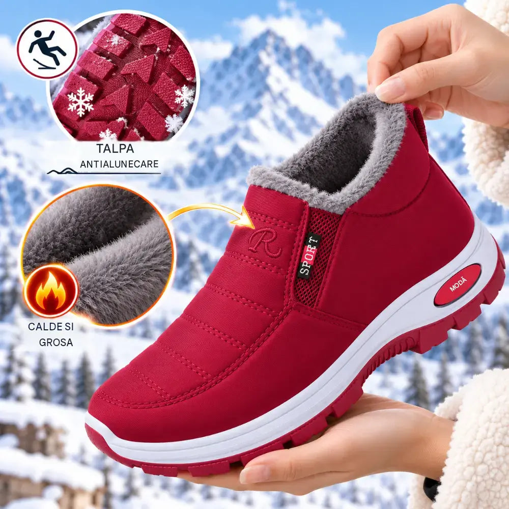 ❄️🔥👢Cizme de iarnă căptușite cu blană! Îți țin de cald și îți oferă siguranță în timpul mersului! 【35-47】