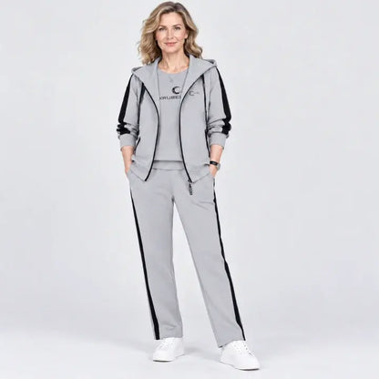 【M-4XL】Set gratuit din 3 piese 2026 – hanorac cu glugă pentru toamnă/iarnă, croială lejeră, stil sport, mărimi mari, pentru mămici