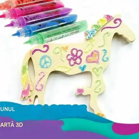 🎁【Cumpără 1, primești 1 GRATIS】Pix 3D pentru copii: desen cu bule în stil popcorn (DIY)