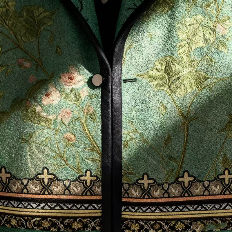 【S-3XL】Płaszcz wełniany jesień-zima 2025, nowy model z kołnierzem i nadrukiem