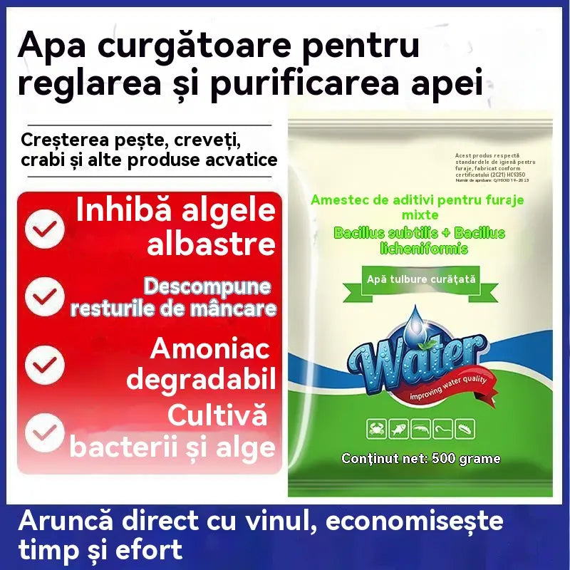 🌊【500g】 Pudră Premium pentru Iaz | Clarificator de Apă și Control al Algelor