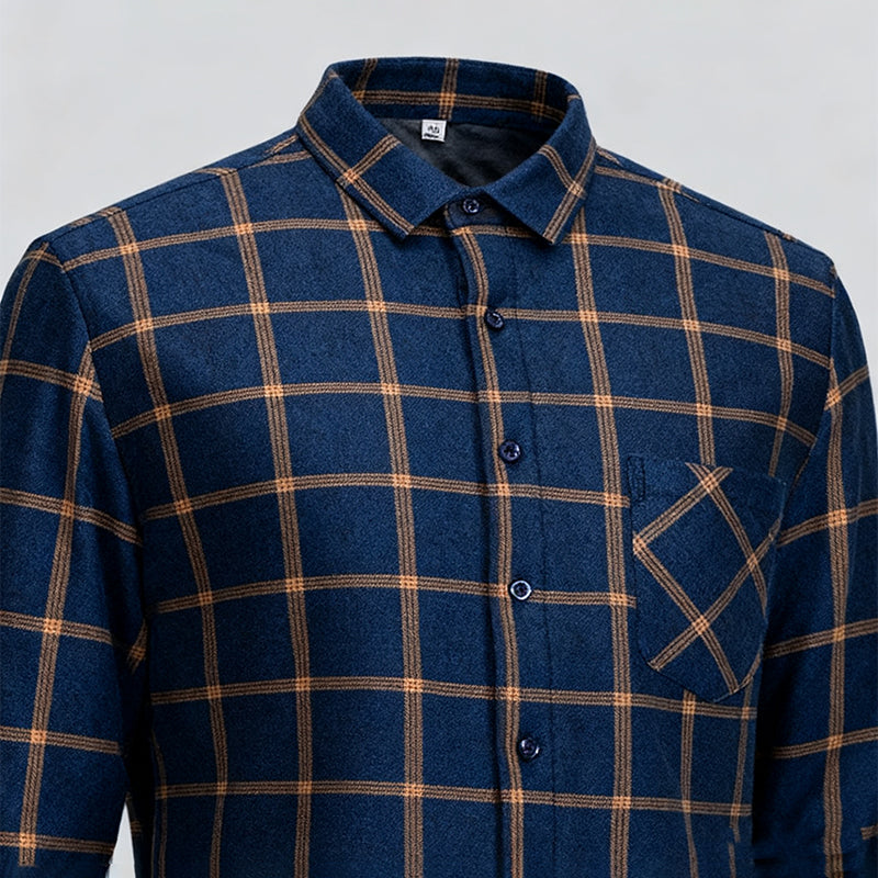🔥【Mitad de precio por tiempo limitado】👔Camisa cálida de manga larga empresarial para otoño e invierno