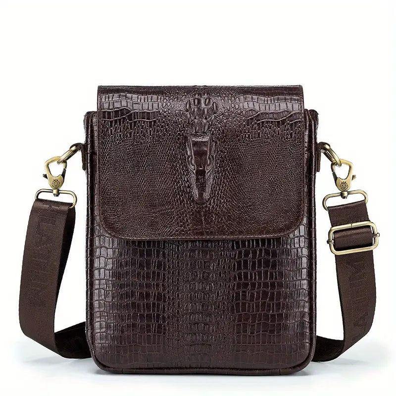 💼【Reducere 50%】🐊 Îmbunătățiți-vă drumul cu această geantă de umăr elegantă din piele naturală de crocodil.