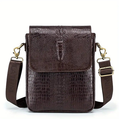 💼【Reducere 50%】🐊 Îmbunătățiți-vă drumul cu această geantă de umăr elegantă din piele naturală de crocodil.