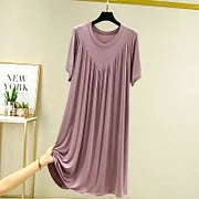 💖【S-4XL】Rochie de pijama cu mânecă scurtă, moale și confortabilă.