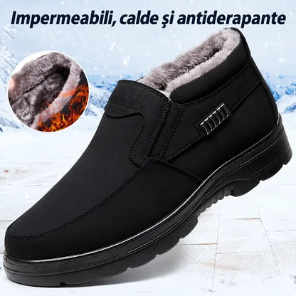 【39–47】Cizme de iarnă căptușite și groase, impermeabile și călduroase