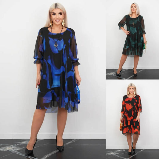 【Bestseller】🌈【S-5XL】Elegancka suknia szyfonowa w wielu kolorach 3911551 