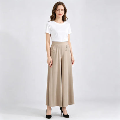 ✨【M-5XL】Pantaloni largi, la modă de vară, confecționați din mătase glacială, respirabili și confortabili.
