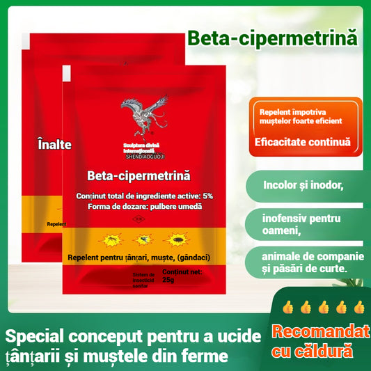👍【5 pliculețe】🚫🦟🪳🪰pecial conceput pentru a ucide țânțarii și muștele din ferme, un pachet ucide puricii/lăcustele/gândacii de bucătărie/muștele/țânțarii!