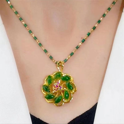 🔥50%OFF✨💚Colgante de jade de Hotan con oración por la paz