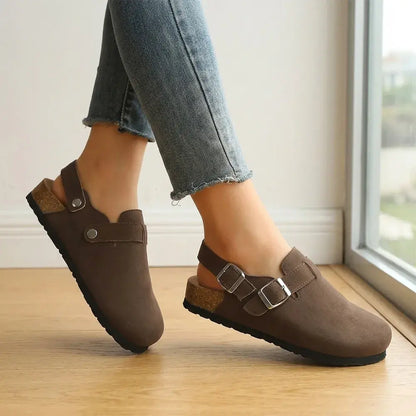 ✨【35-45】Sandale cu platformă, mărimi mari – slip-on, cu închidere cu cataramă – pantofi largi și confortabili pentru femei