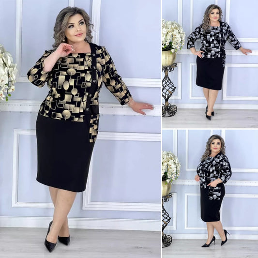 🍑😍【S-5XL】Rochie fermecătoare de toamnă de mărime mare  3844065