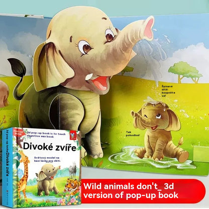 【Kupte 2, dostanete 2 zadarmo】4 kusy 🎁🎁 3D kniha s vyskakovacím oknem a zvieratami