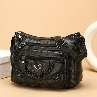 💐 Reducere de 50%! 🎁 Geantă de umăr din PU moale pentru femei – Mai multe buzunare pentru o organizare perfectă 👜🔑