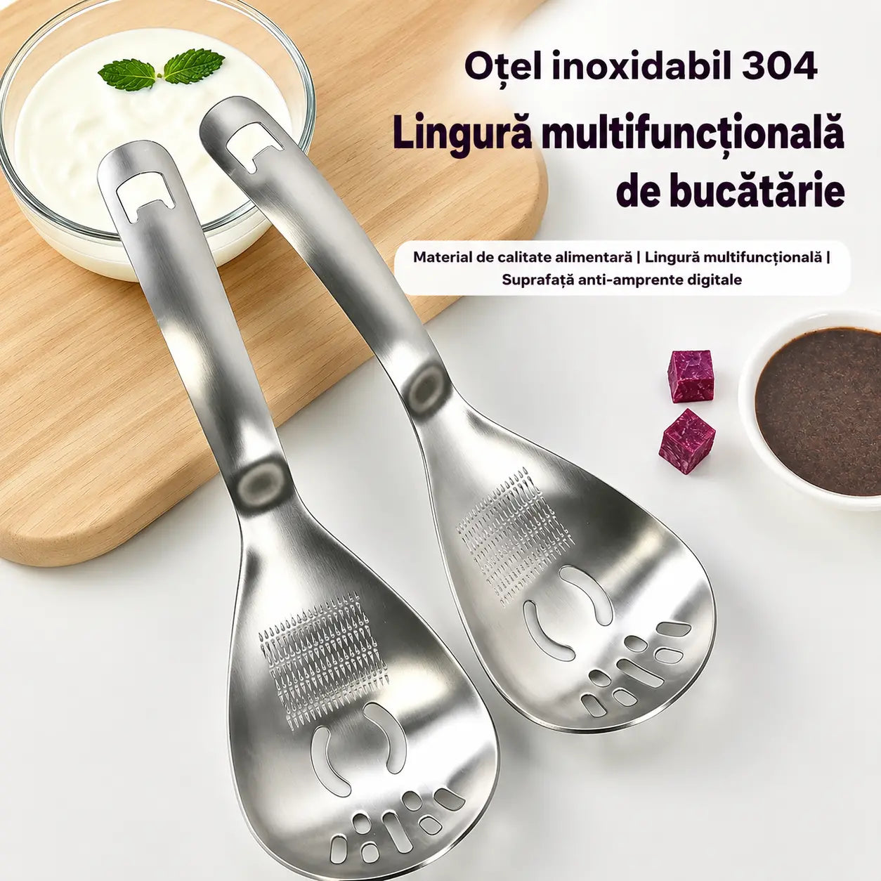🔥50% reducere🔥🥄Lingură multifuncțională cu strecurătoare din oțel inoxidabil 304