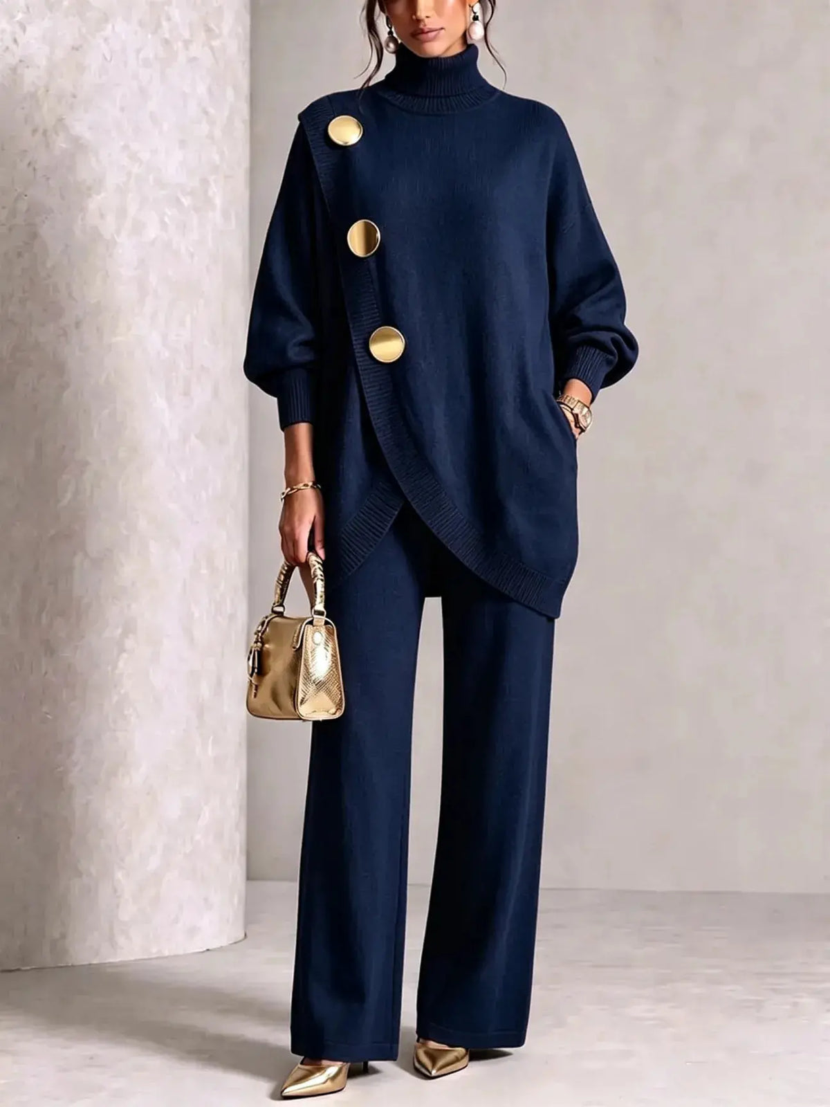 ✨🔥 La jumătate de preț + livrare gratuită 🚚💕 Set elegant pentru femei: maletă și pantaloni cu croială largă — Confortabil și modern 👗