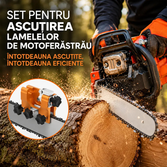 ⚙️ Ascuțitor manual 2 în 1 pentru lanțuri de drujbă – reducere de 50%