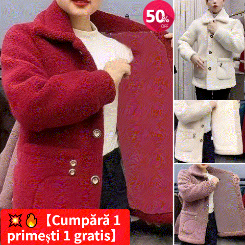 【⚡ Промоция с половина цена】☃️【Размери M-3XL】Нов модел кардиган от дебела агнешка вълна за есен и зима, с широка форма и дебела плътна текстура